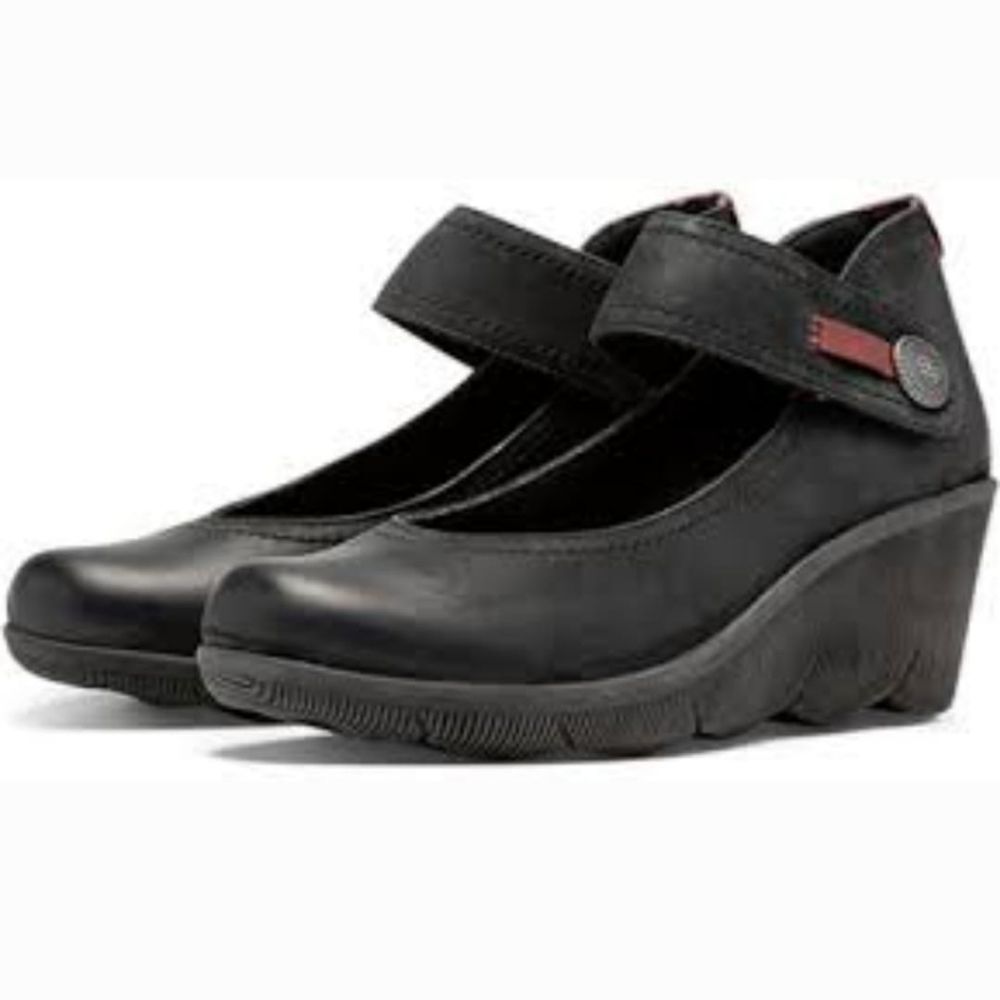 Cobb Hill by New Balance Black Leather Comfort Walking Work Platform Shoes 10M